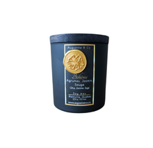 Load image into Gallery viewer, Bohème, agrumes, sauge jasmin chandelle de soja